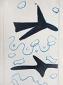 Georges Braque, Braque lithographe, les deux oiseaux (1961), litografia originale a colori, mm 208x310, euro 780