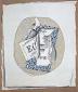 Georges Braque, Verre et journal (1914), litografia originale a colori, mm 280x380, euro 480