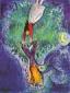 Marc Chagall, 06. So she came down from the tree..., litografia a colori per Arabian Nights