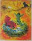 Marc Chagall, Le Piege a Loups, litografia a colori per Daphnis and Chlo