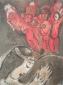 Marc Chagall, Sara et les Anges, litografia a colori per Bible (1960), Verve