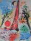 Marc Chagall, Vision of Paris, litografia a colori per Mourlot Lithographs Volume I (1960)