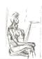 Alberto Giacometti, Seated nude in profile (1961), litografia originale, mm 280x380, euro 250