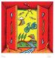 Giuliano Ghelli, La porta dei sogni (2003), serigrafia e litografia originale a colori, mm 210x210, euro 96