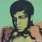 Andy Warhol (after), Muhammad Ali (1977 ca.), litografia a colori, tiratura limitata (ed. 500 es.), numerata a matita, firmata in lastra, timbro a secco CMOA, cm 50x50 b