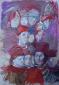 Alessio Gessati, Omaggio a Benozzo Gozzoli 4 (2016), tecnica mista su carta, cm 50x70