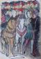Alessio Gessati, Omaggio a Benozzo Gozzoli 6 (2016), tecnica mista su carta, cm 50x70