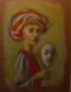 Il turbante, pastello su cartoncino, cm 34x49
