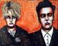 Massimo Spinelli, Myra Hindley and Ian Brady (2004), olio su masonite, cm 81x64