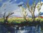 Riflessi sul fiume (2000), olio su tavola, cm 40x30