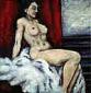 Gabriela Bernales, Fanciulla snella e bruna... (1996), olio su tela, cm 80x100