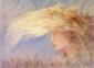 Fiore Cagnetti, Tra i capelli mossi dal vento, le sussurrai nell'orecchio (Celtic dream) (2009), olio su carta di cotone applicata su tela, cm 55x40