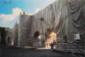 Christo and Jeanne-Claude, The Wall, Wrapped Roman Wall, Via Veneto and Villa Borghese, Rome (1974). Photo Harry Shunk, cm 95x64