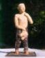 Fausto Ferri, Il puttaniere (2008), terracotta e legno, cm 30,5x22x43 b