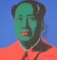 Mao Zedong, litografia a colori, numerata a matita (ed. 2400 es.), firmata in lastra, cm 60x60 d