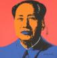 Mao Zedong, litografia a colori, numerata a matita (ed. 2400 es.), firmata in lastra, cm 60x60 g