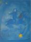 Marc Chagall, Mounting the ebony horse..., litografia a colori per Arabian Nights