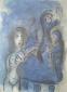 Marc Chagall, Rahab et les Espions de Jéricho, litografia a colori per Bible (1960), Verve