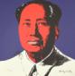 Mao Zedong, litografia a colori, numerata a matita (ed. 2400 es.), firmata in lastra, cm 60x60 b