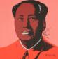 Mao Zedong, litografia a colori, numerata a matita (ed. 2400 es.), firmata in lastra, cm 60x60 c