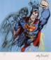 Superman, litografia a colori, numerata a matita (ed. 5000 es.), cm 36x43
