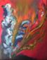 Paola Caporilli, Blaze of colour (Tumulto di colori) (2011), acrilico su tela, cm 40x50