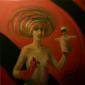 Claudio Giulianelli, I segreti di Marta, tecnica mista su tela, cm 60x60