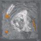 Conte, Eternamente grigio (2008), tecnica mista su tela, cm 70x70