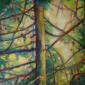 Melike Cagici, Pine tree (2013), olio su tela, cm 40x40