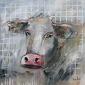 Gabriele Schuller, Kuh (2013), acrilico su tela, cm 50x50