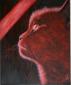 Ingeborg Saes, Red cat (2013), olio su tela, cm 50x60