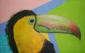 Kat Elagina, Toucan (2014), acrilico su tela, cm 60x40