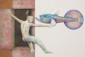 Katrin Alvarez, Showdown (2013), matite su cartone, cm 43x30,7