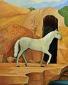 Mauro Martin, Unicorno (2014), tecnica mista su tela, cm 40x50