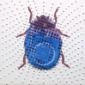 Paul Paiement, hybrids h-coccinella pebbleus (2007), tempera all'uovo su legno, cm 46x46