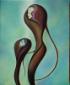 Agnese Cabano, Fate acquatiche (2012), olio su tela, cm 30x40