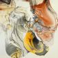Fintan Whelan, Among the Flames I (2022), olio su tela, cm 70x70