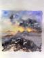 Tramonto sul Lagorai (Trentino) (2002), acquerello, cm 40x40