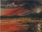 Catherine Perehudoff Fowler, Red Sky, Red Lake (2008), acrilico su tela, cm 30x23