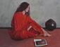 Lyndel Thomas, Amore rosso (2016), olio su tela, cm 50,8x40,64