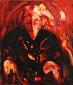 Sergio Boldrin, La passione del giullare (2013), olio su tela, cm 60x70