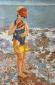 Livia Balu, Mère et enfant (2017), olio su carta Mulberry applicata su tela, cm 50x70