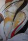 Monica Ciabattini, Donna (2003), tecnica mista su carta applicata su tela, cm 50x70