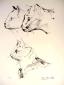 Pablo Picasso, Trois têtes de chats, litografia d'après, numerata a matita (ed. 800 es.), edita da S.P.A.D.E.M., Parigi 1971, firmata in lastra e timbrata sul retro, cm 33x42