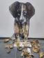 Svetlana Pesetskaya, Caesar (2017), tecnica mista su carta applicata su legno, cm 47x17,5x81