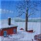 Lars Eriksson, Archiepielago in Snow, olio su tela, cm 10x10