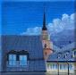 Lars Eriksson, City View, olio su tela, cm 10x10