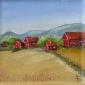 Lars Eriksson, The Village, olio su tela, cm 10x10