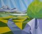 Lars Eriksson, The Village, olio su tela, cm 63x52