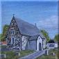Lars Eriksson, Torsvi Church, olio su tela, cm 10x10